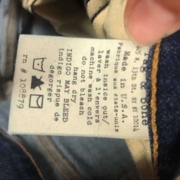 Rag & Bone Revolve Capri Dark Wash Skinny Jeans 27 - Picture 6 of 7